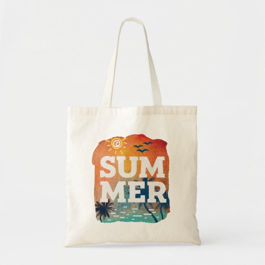 Tropische zomer exotische zonsondergang tote bag (Voorkant)