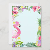 Tropische zomer flamingo bedankkaart kaart (Achterkant)