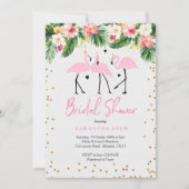 Tropische Zomer Flamingo Bridal Douche Uitnodiging (Voorkant)