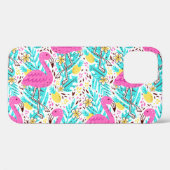 Tropische zomer flamingo: heldere patroonelementen Case-Mate iPhone case (Achterkant (horizontaal))
