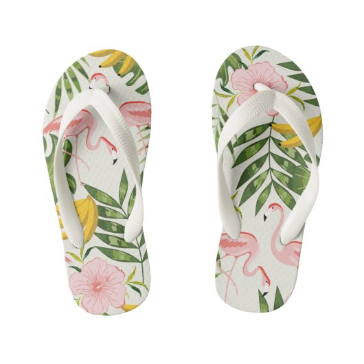 Tropische Zomer Flamingo Slippers Kinder Teenslippers (Voetbed)