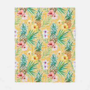 Tropische zomer fleece deken