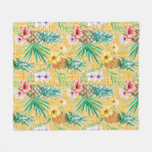 Tropische zomer fleece deken (Voorkant (Horizontaal))
