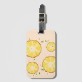 TROPISCHE ZOMER FRUIT ananas Slice patroon Bagagelabel (Voorkant (verticaal))