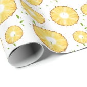 TROPISCHE ZOMER FRUIT ananas Slice patroon Cadeaupapier (Rol Hoek)