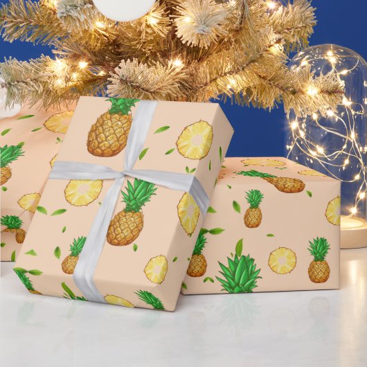 TROPISCHE ZOMER FRUIT ananas Slice patroon Cadeaupapier (Feestdagen)