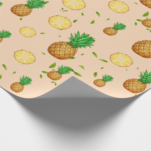 TROPISCHE ZOMER FRUIT ananas Slice patroon Cadeaupapier (Hoek)