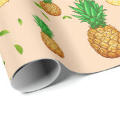 TROPISCHE ZOMER FRUIT ananas Slice patroon Cadeaupapier (Rol Hoek)