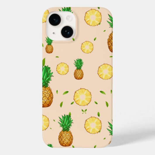 TROPISCHE ZOMER FRUIT ananas Slice patroon Case-Mate iPhone Case (Achterkant)