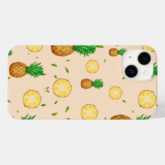 TROPISCHE ZOMER FRUIT ananas Slice patroon Case-Mate iPhone Case (Achterkant (horizontaal))