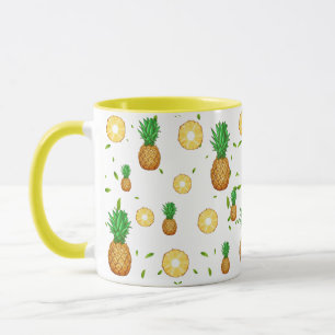 TROPISCHE ZOMER FRUIT ananas Slice patroon Mok