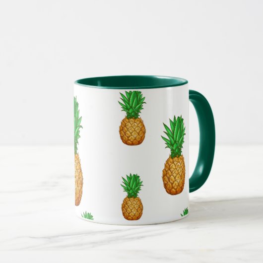 TROPISCHE ZOMER FRUIT ananas Slice Patroon Mok (Voorkant rechts)