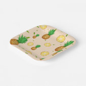 TROPISCHE ZOMER FRUIT ananas Slice patroon Papieren Bordje (Gebogen)
