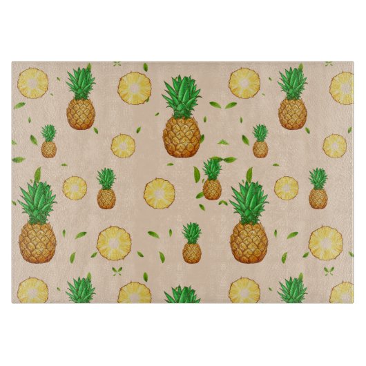 TROPISCHE ZOMER FRUIT ananas Slice patroon Snijplank (Voorkant)