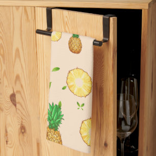 TROPISCHE ZOMER FRUIT ananas Slice patroon Theedoek