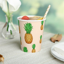 TROPISCHE ZOMER FRUIT ananas Slice trendy Patt Papieren Bekers