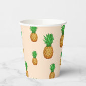 TROPISCHE ZOMER FRUIT ananas Slice trendy Patt Papieren Bekers (Links)