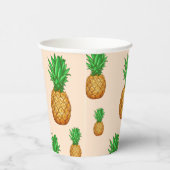 TROPISCHE ZOMER FRUIT ananas Slice trendy Patt Papieren Bekers (Rechts)