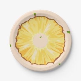 TROPISCHE ZOMER FRUIT ananas Slice trendy Patt Papieren Bordje