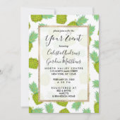 Tropische Zomer Geel Groene Ananas Fruit Kaart (Voorkant)