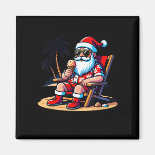 Tropische Zomer Grappig Hawaiiaanse Kerstman Kerst Magneet