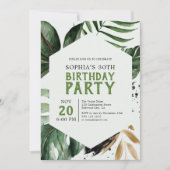 Tropische zomer groen verjaardag kaart (Voorkant)