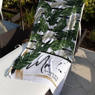 Tropische Zomer Groene Beplanting Mijnheer Gebor Strandlaken