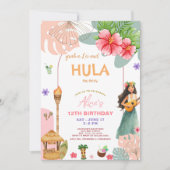 Tropische zomer Hawaïaanse hula op Verjaardag Kaart (Voorkant)