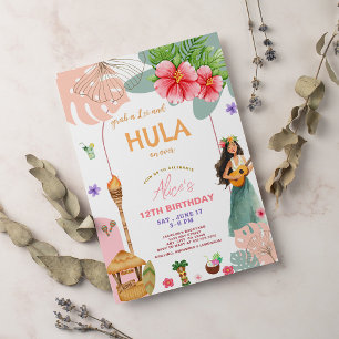Tropische zomer Hawaïaanse hula op Verjaardag Kaart