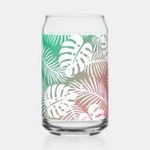 Tropische zomer, herfstblad glaspatronen blikvorm glas (Voorkant)