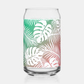 Tropische zomer, herfstblad glaspatronen blikvorm glas (Achterkant)