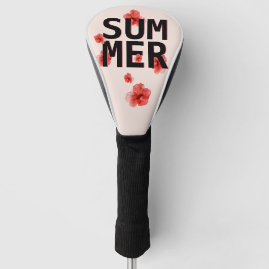 Tropische Zomer Hibiscus Golfheadcover (Voorkant)