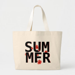 Tropische Zomer Hibiscus Grote Tote Bag