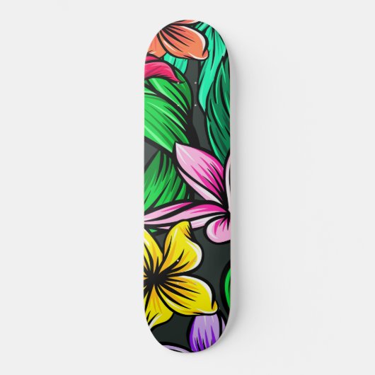 Tropische zomer Hibiscus Pattern Persoonlijk Skateboard (Voorkant)