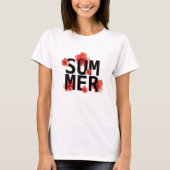 Tropische Zomer Hibiscus T-shirt (Voorkant)