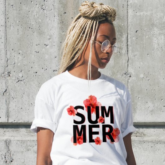 Tropische Zomer Hibiscus T-shirt