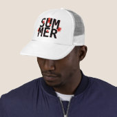 Tropische Zomer Hibiscus Trucker Pet (In situ)