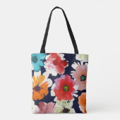 Tropische zomer | Kleurrijk bloemmotief Design Tote Bag (Achterkant)