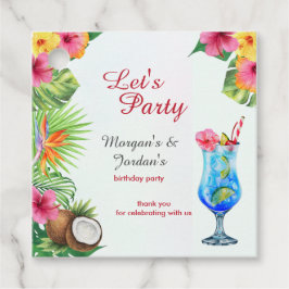 Tropische zomer koppels vriend gezamenlijke verjaa bedankjes labels