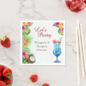 Tropische zomer koppels vriend gezamenlijke verjaa servet (Insitu)