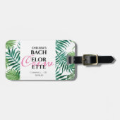 Tropische zomer Leaf Bachelorette Crew Bagagelabel (Voorkant horizontaal)