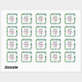 Tropische zomer Leaf Bachelorette Crew Vierkante Sticker (Vel)