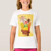 Tropische zomer meisjes T-shirt (Voorkant)