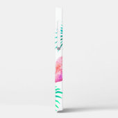 Tropische zomer met flamingoliepalmbladeren en exo Case-Mate iPhone case (Achterkant / Links)