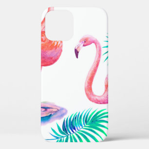 Tropische zomer met flamingoliepalmbladeren en exo Case-Mate iPhone case
