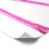 Tropische zomer met flamingoliepalmbladeren en exo poster (Hoek)