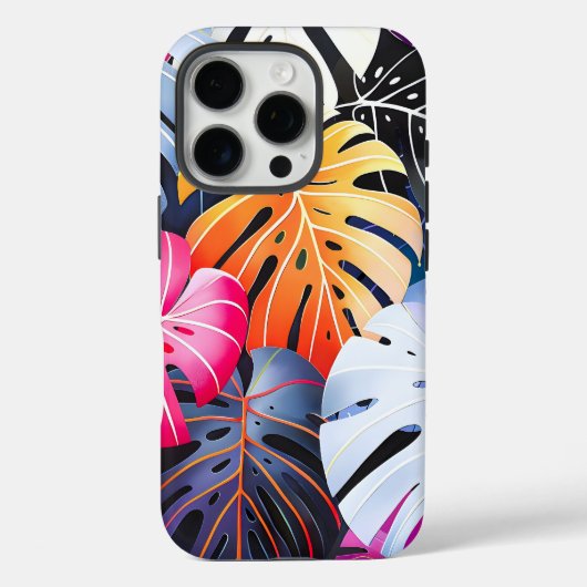 Tropische zomer Monstera bladeren Case-Mate iPhone Case (Achterkant)