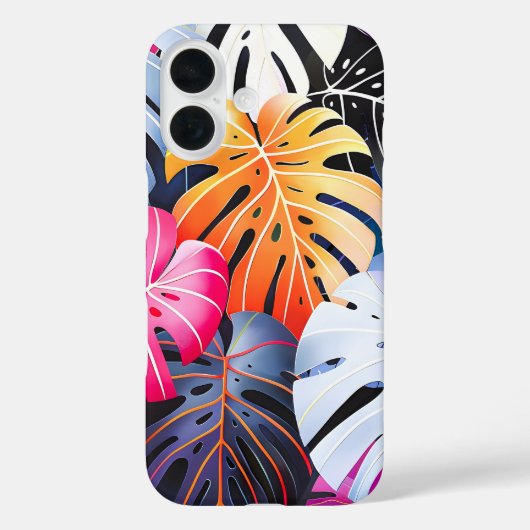 Tropische zomer Monstera bladeren Case-Mate iPhone Case (Achterkant)