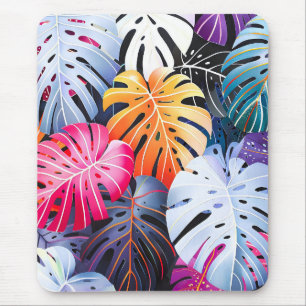Tropische zomer Monstera bladeren Muismat