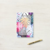 Tropische zomer Monstera bladeren Post-it® Notes (Op bureau)